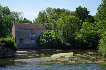 Sticker - Loiret river in Saint-Hilaire-Saint-Mesmin village.	