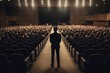 © FryArt - Speaker at Business Conference and Presentation back view