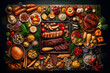 © PIRMYN - A Culinary Journey through a Variety of Barbecue Delicacies. Generative AI