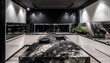 Modern kitchen design with stainless steel appliances and granite countertops generated by AI