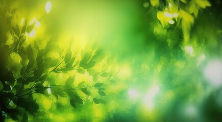 Wall Mural - greenery season abstract blurring nature in the outdoors at daytime
