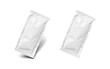 White Sachet Condiment Packet Mock Up With and Without A Shadow Isolated - Transparent PNG.