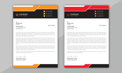Wall Mural - abstract corporate business style letterhead design vector template. clean and professional corporat