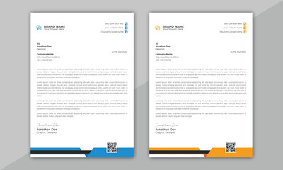 Wall Mural - abstract corporate business style letterhead design vector template. clean and professional corporat
