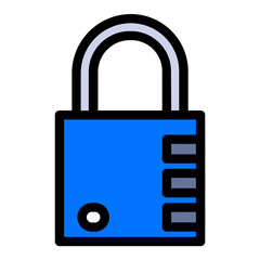 Poster - Padlock Icon: A visual depiction of a padlock, typically used to symbolize security, privacy, or the protection of information. It represents the locking or safeguarding of digital or physical assets
