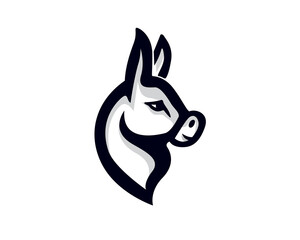 Wall Mural - simple horse donkey head art logo template illustration inspiration