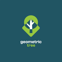 Wall Mural - Geometric Tree Logo