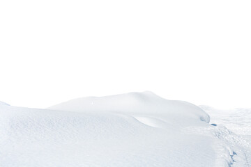 Sticker - Snowdrift isolated on white background with copy space for your text