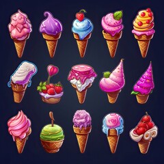 frozen ice cream ai generated