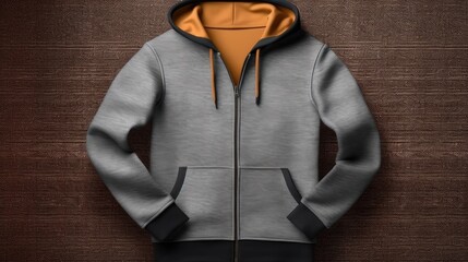 Wall Mural - Man hoodie, Views of adult man hoodie shirts mockup collection, Casual clothing fashion in winter concept.