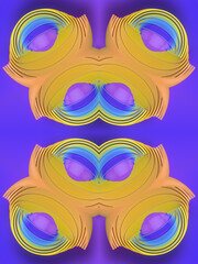 Aufkleber - Kaleidoscopic composition of abstract colorful geometric shapes. 3d rendering abstract background. Digital illustration