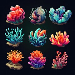 Wall Mural - scuba coral sea ai generated