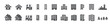 © yukipon00 - Simple building and houses line icon set