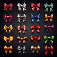 Poster - satin ribbon bow ai generated