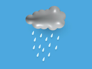 Wall Mural - heavy rain in dark sky, rainy season, clouds and storm, weather nature background, flood natural dis