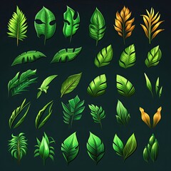 Wall Mural - forest tropical leaf ai generated