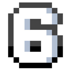 Pixel Number 6 With Black Line.