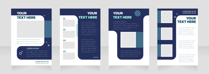 Wall Mural - technology production blank brochure layout design. industry info. vertical poster template set with