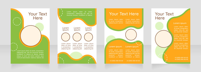 Wall Mural - healthy diet plan blank brochure layout design. eating vegetables, fruits. vertical poster template 
