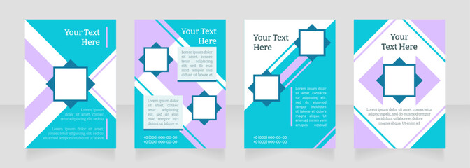 Marketing campaign blank brochure layout design. Raise awareness. Vertical poster template set with empty copy space for text. Premade corporate reports collection. Editable flyer paper pages