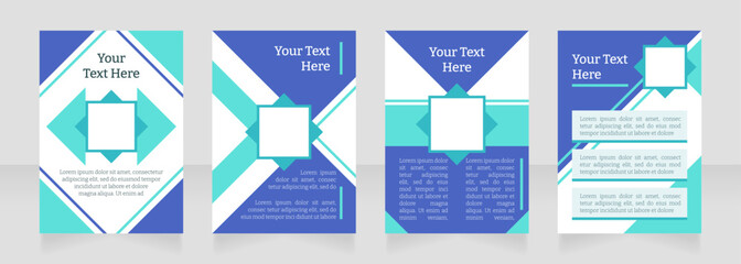 College presentation blank brochure layout design. Provide opportunity. Vertical poster template set with empty copy space for text. Premade corporate reports collection. Editable flyer paper pages
