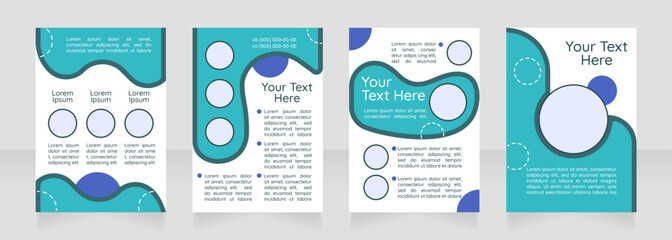 Instructional presentation blank brochure layout design. Students guiding. Vertical poster template set with empty copy space for text. Premade corporate reports collection. Editable flyer paper pages