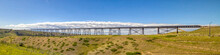 Panoramic View Of The High Level Viaduct In Lethbridge, Alberta, Canada.