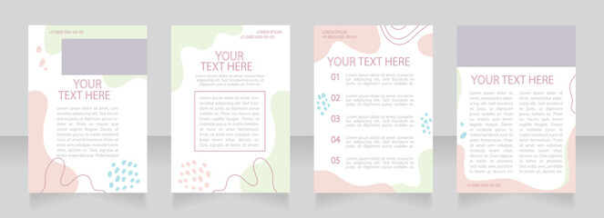 Performing business strategy blank brochure layout design. Vertical poster template set with empty copy space for text. Premade corporate reports collection. Editable flyer paper pages
