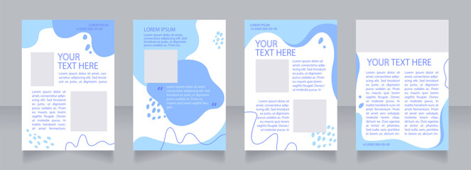 Delivery service advertisement blank brochure layout design. Vertical poster template set with empty copy space for text. Premade corporate reports collection. Editable flyer paper pages