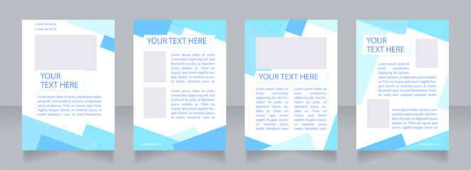 Hotel resort advertising blank brochure layout design. Vacation trip. Vertical poster template set with empty copy space for text. Premade corporate reports collection. Editable flyer paper pages