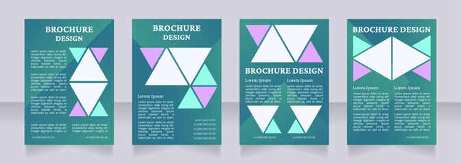 Coronavirus prevention measures blank brochure layout design. Vertical poster template set with empty copy space for text. Premade corporate reports collection. Editable flyer paper pages