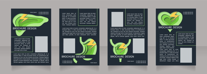Coronavirus complications blank brochure layout design. Vertical poster template set with empty copy space for text. Premade corporate reports collection. Editable flyer paper pages