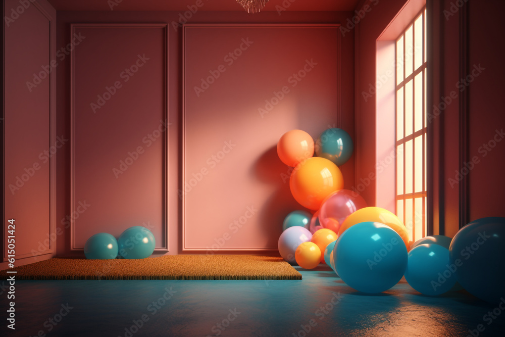 Architecture and interior design concept. Abstract retro minimalist ...