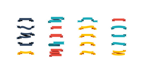 Wall Mural - banner ribbons vector. ribbons banners templates. label, badge. sale. vector illustration