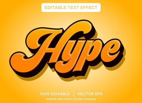 Hype 3D editable text effect template