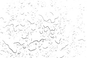 Leinwandbilder - Water drops on isolated background with PNG file.