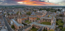 Aerial View Over The City Of Oxford With Oxford University. Radcliffe Camera And All Souls College, Oxford University, Oxford, UK