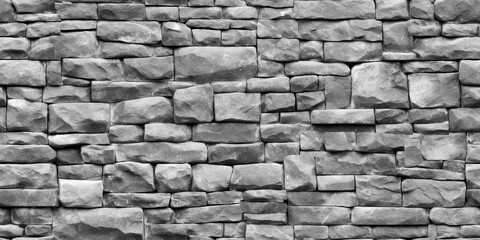 Wall Mural - AI Generated. AI Generative. Grey stone rock marble brick block texture pattern abstract background decoration. Graphic Art