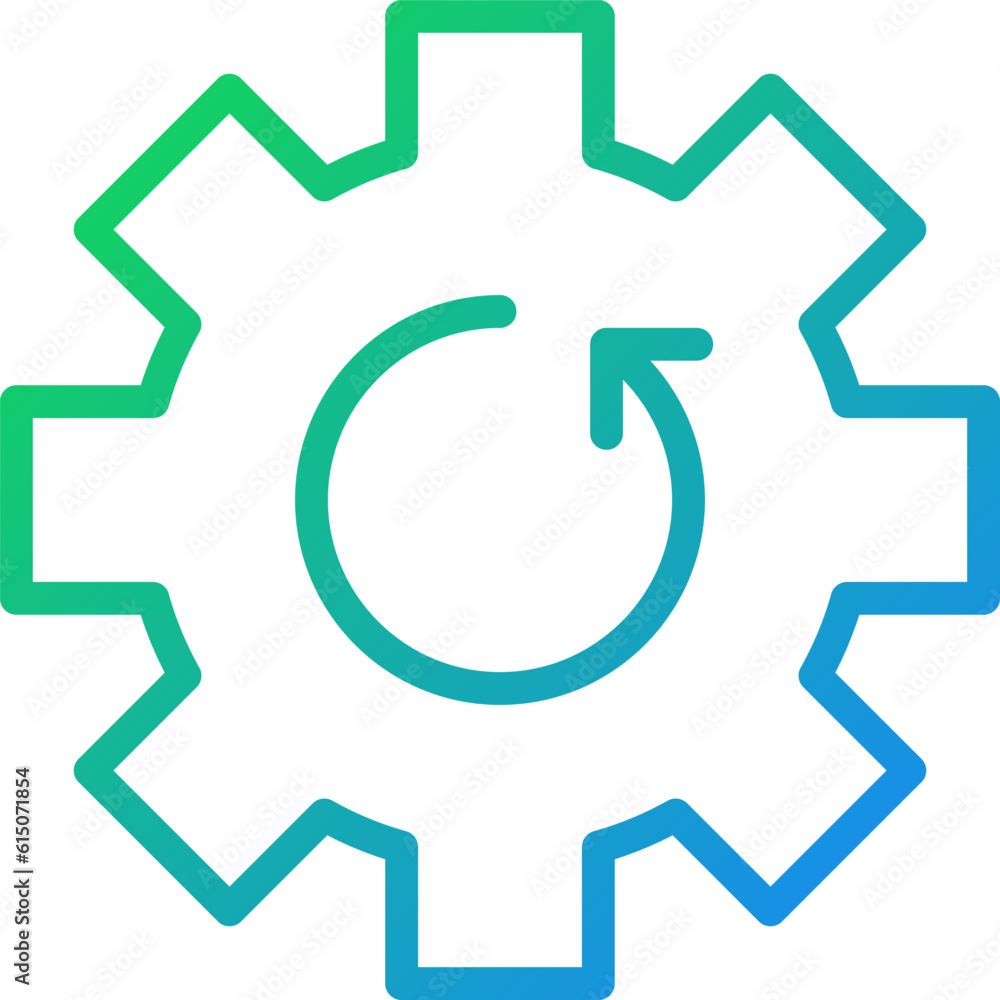 Update blue pixel perfect gradient linear vector icon. Settings ...