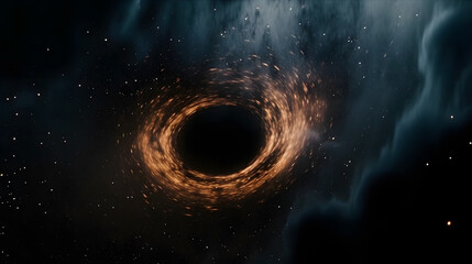 Black hole storm. Generative AI
