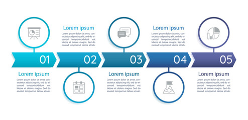 Wall Mural - business planning chart design template. editable infochart with icons. instructional graphics with 