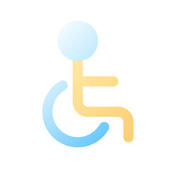 Poster - Disability pixel perfect flat gradient color ui icon. Accessibility for disabled people. Hotel service. Simple filled pictogram. GUI, UX design for mobile application. Vector isolated RGB illustration