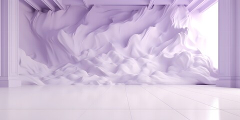 a beautiful abstract modern light lilac backdrop for a product presentation with a smooth floor and 