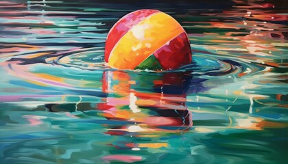 Wall Mural - Colorful Ball in Pool