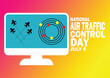 © DEEP - National Air Traffic Control Day Vector Template Design Illustration. July 6. Suitable for greeting card, poster and banner