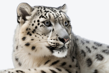 Wall Mural - Generative AI.
a leopard on a white background