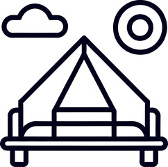 Poster - vector illustration of tent icon