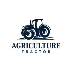 Tractor Farm Agriculture Logo Design Vector Illustration