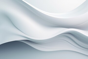 Wall Mural - Abstract white wave background. Generative AI