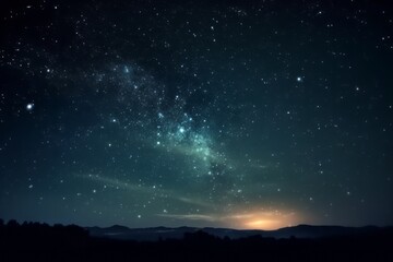 Wall Mural - the beautiful shining stars in the night sky. generative ai